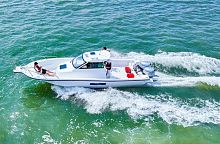 Outboard deck boat FRP30Fopensportsport-fishing