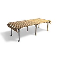 Contemporary table ELEPHANTteakcast aluminumrectangular