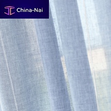 Striped sheer curtain fabric CRESTLINEacrylictranslucentbleach cleanable