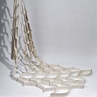 Curtain fabric SILENCEwallgeometric patternwool