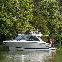 Inboard express cruiser LS36twin-enginedual-consolebowrider