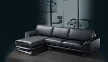 Modular sofa ATLANTIScontemporaryleatherblack