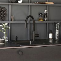 Countertop mixer tap QUOOKER FLEXstainless steelkitchen1-hole