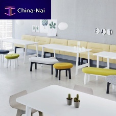 Contemporary stool DOCKSfabricoak basewalnut base
