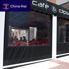 Vertical awning WINDBREAKmanualcommercialblack