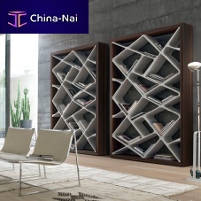 Free-standing bookcase Shanghaicontemporaryoaklacquered MDF