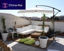 Octagonal parasol side postfabricaluminum