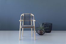 Contemporary chair UNAMindooroutdoorwooden