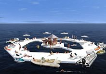 Artificial floating island