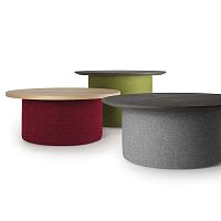 Contemporary coffee table FULCRO, Claudio BellinioakHPLconcrete