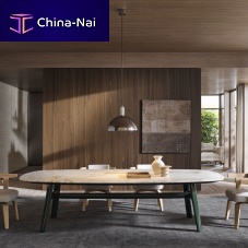 Contemporary dining table OLD FORDoakmarblepine base