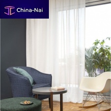 Plain sheer curtain fabric ANTIBES linenweavewashable