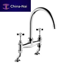 Deck mounted double-handle mixer tap 19 125 581chromed metalkitchen2-hole