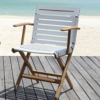 Traditional armchair AT800teakstackablefolding