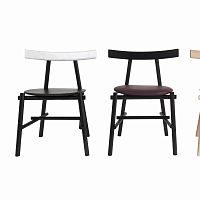 Contemporary chair RONINindoorleatherbeech base