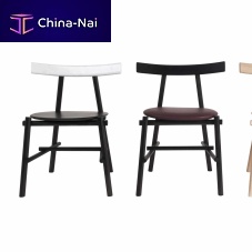 Contemporary chair RONINindoorleatherbeech base