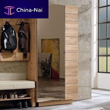 Contemporary wardrobe V-Montana oakwith swing doorsmirrored