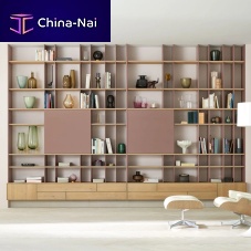 Free-standing bookcase PURO modularcontemporaryoak