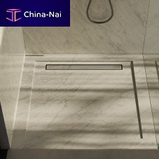 Square shower base QURUM CARRARA FLUSHabove floorflushnatural stone