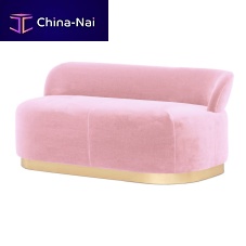 Contemporary upholstered bench MAJESTICvelvetbrasswith backrest