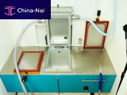 Stationary sieving machine for powdersultrasonic