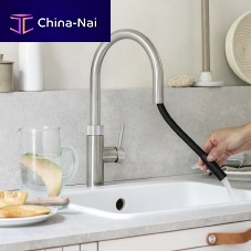 Boiling water mixer tap Flexcountertopchromed metalstainless steel