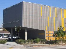 Metal solar shading for facadeperforated