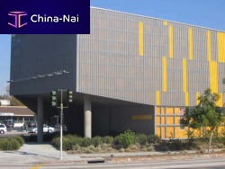 Metal solar shading for facadeperforated