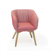 Contemporary chair STELLAindoorfabricsolid wood base