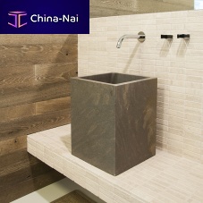 Countertop washbasin LAVATOIOpiasentina stonesquarecontemporary