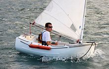 Multiple sailing dinghy recreationalgaff rig