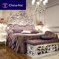 Double bed 15209classicwith tufted headboardfabric