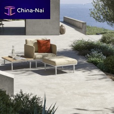 Contemporary ottoman STYLETTOfabricaluminumrectangular