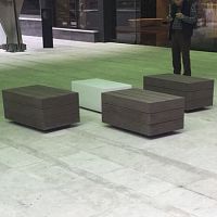 Contemporary chair outdoorcompositewooden base