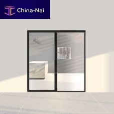 Aluminum sliding system Slideways 5730 - Single +glass doorconcealed runnerwall-mounted