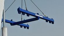 Boat hoist spreader beam bialncino 30 ton allargabile