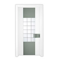 Interior door LEONgalvanised steelswingsemi-glazed