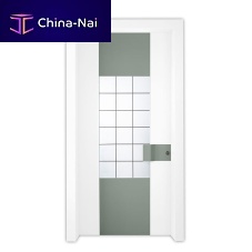 Interior door LEONgalvanised steelswingsemi-glazed