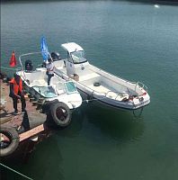 Outboard day fishing boat FRP26Fplaning hullopencenter console