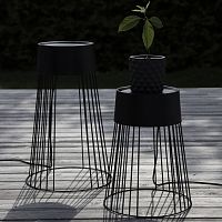 Illuminated pedestal table KOSTER contemporarysteelsteel base