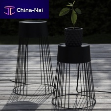Illuminated pedestal table KOSTER contemporarysteelsteel base