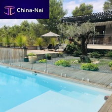Swimming pool railing aluminumglass panelbar