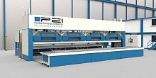 Plastic film thermoforming machine HDFfor composite material partsautomaticvacuum