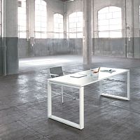 Contemporary work table O.X.laminatemetal baserectangular