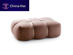 Contemporary pouf HARPERleatherwith washable removable covermodular