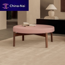 Contemporary ottoman PASSAGEfabricoakwalnut