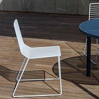 Contemporary chair MARINA OUToutdoorsteelwire mesh