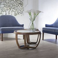 Contemporary coffee table Time 232tempered glassoakwalnut