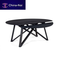 Contemporary table FLOWERS : WINGSwoodenovalrectangular