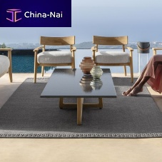 Contemporary coffee table EVER sandstonelavateak base